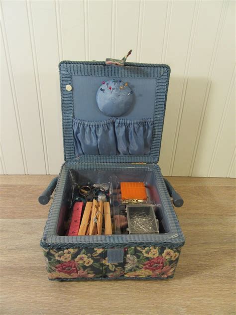 Vintage Sewing Kit With Supplies Thread Needles Pins Pin Etsy