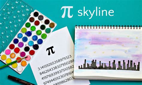 Pi Skyline A Pi Day Activity Math Art Projects Math Art Pi Day