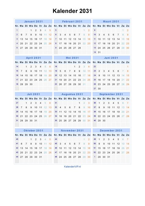 Datums vd belgie feestdagen en vakanties. Kalender 2031 - Jaarkalender en Maandkalender 2031 met ...