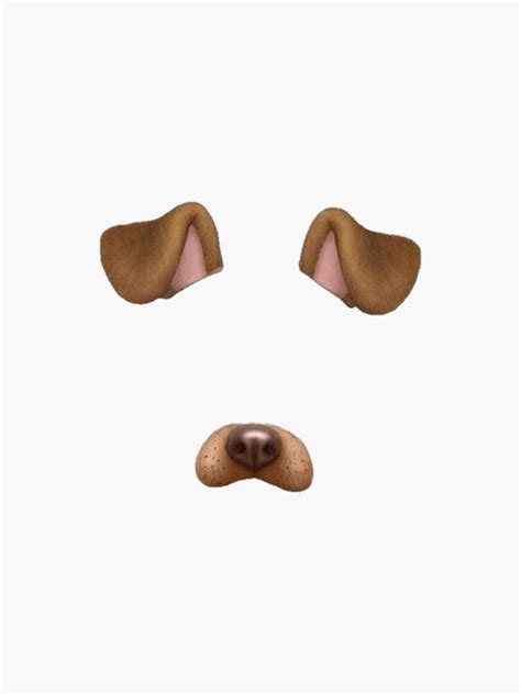 Snapchat Dog Face Filter Sticker By Drewsandler Redbubble