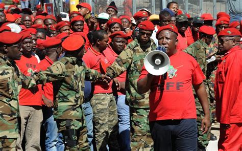 Teargas Rubber Bullets Fired To Disperse EFF Members At Gauteng