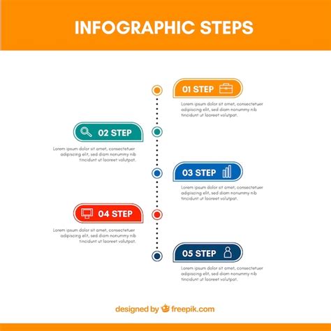 Free Vector Infographic Steps Design