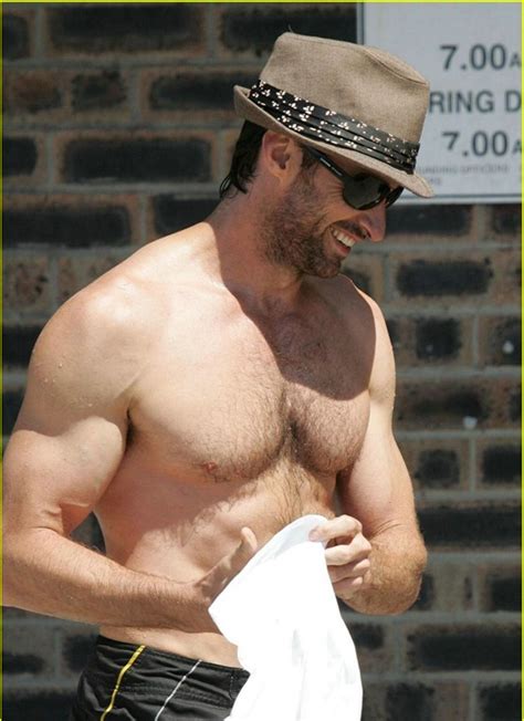 Hugh Jackman Strong And Burly Bare Chested Naked Male Celebrities