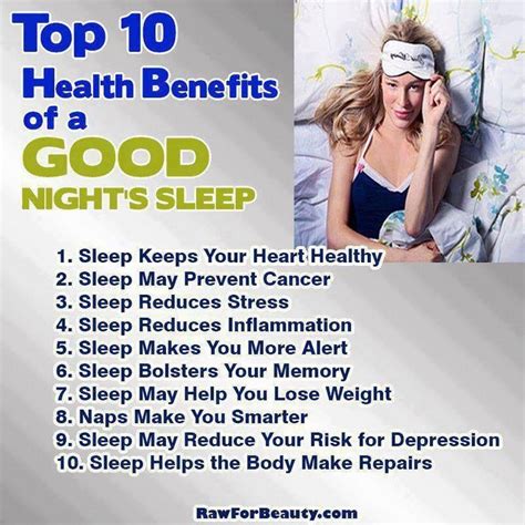 Health Benefits Of A Good Nights Sleep Cancer Prevention Health