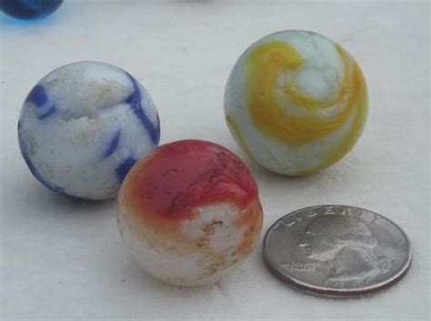 Vintage Antique Glass Marbles Lot Many Large Shooters And Red Bakelite