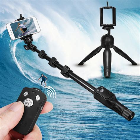 Bluetooth Wireless Remote Control Extendable Handheld Selfie Stick Monopod Tripod For Camera