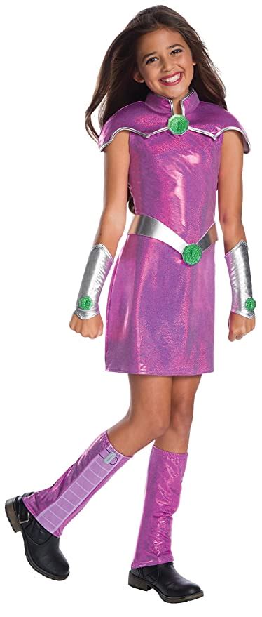 Dc Superhero Girls Deluxe Starfire Girls Fancy Dress Costume Large