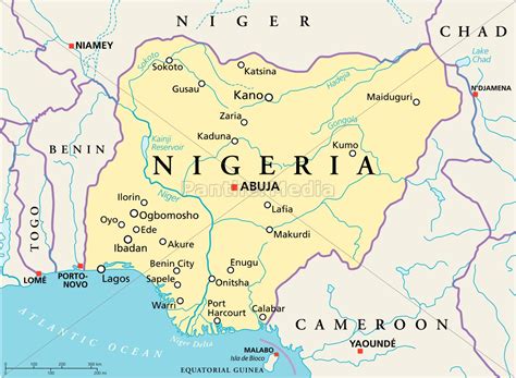 Kort Over Nigeria Kort 2019