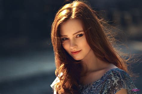 Manual Resize Of Wallpaper Girl Photo Model Redhead Sunlight