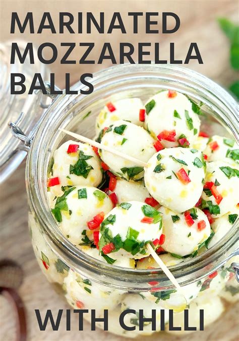 Marinated Mozzarella Balls Mozzarella Recipes Quick Appetizers