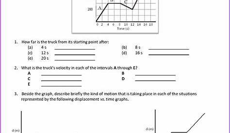 graphing motion worksheets