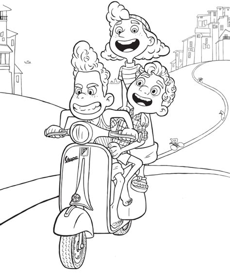 Free Luca Coloring Pages Printable