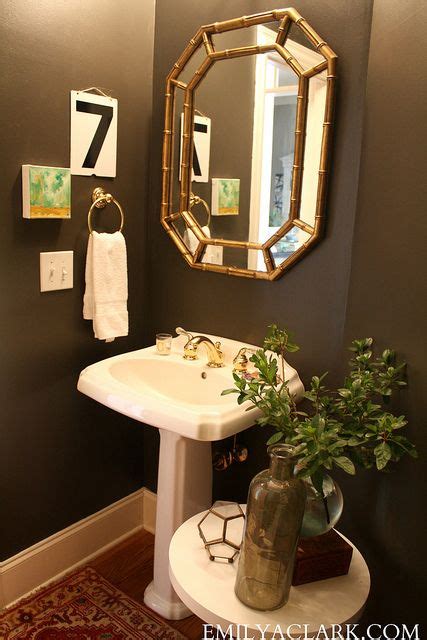 Sherwin Williams Urbane Bronze Our Powder Room Makeover From Damask