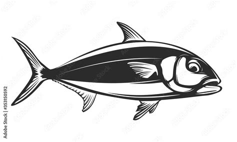 Amberjack Fishing Logo Almaco Jack Fish Club Emblem Fishing Theme