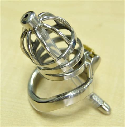 Stainless Steel Male Chasity Devices Cock Cage Cock Ring Penis Cage
