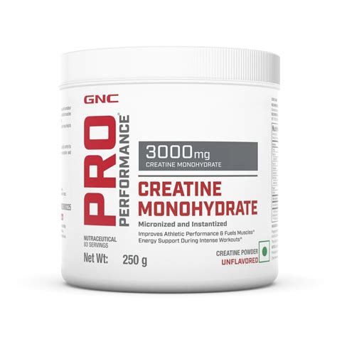 Powder Gnc Pro Performance Creatine Monohydrate 3000 Mg 250 Gms At