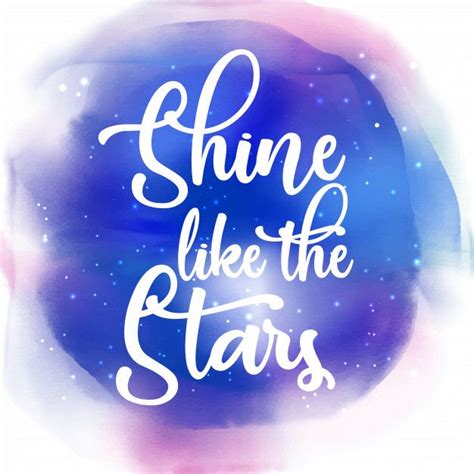 Free Vector Shine Like The Stars Quotation Background Vector Quotes
