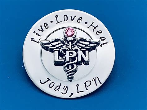 Nurse Pin Voor Lpn Nursing Pin Lpn Pin Live Love Heal Etsy