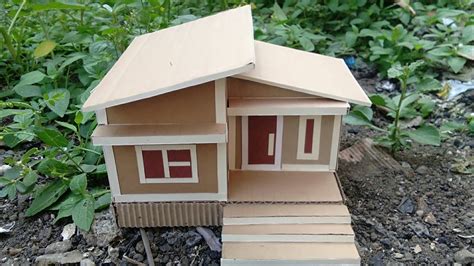 Diy Cara Membuat Miniatur Rumah Dari Kardusminiature House Youtube