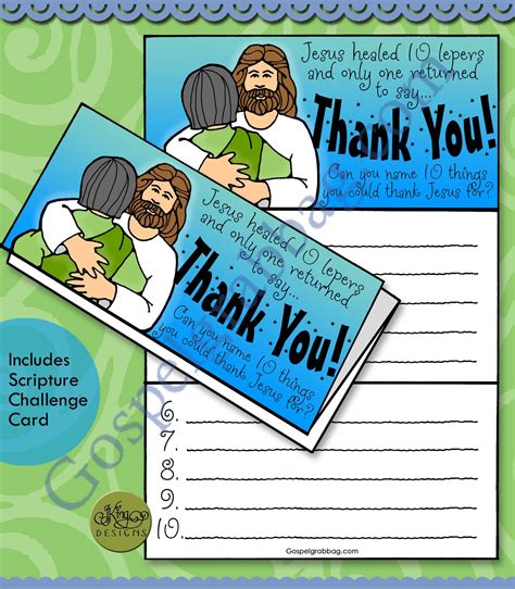 Gratitude Giving Thanks Activity Jesus Thank You Card Jesus Healed