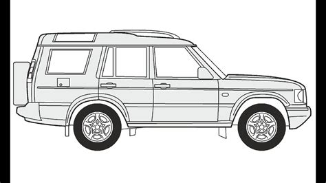 How To Draw A Land Rover Discovery 5 Как нарисовать Land