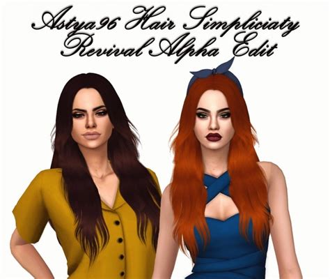 Simpliciaty Revival Hair Alpha Edit At Astya96 Sims 4