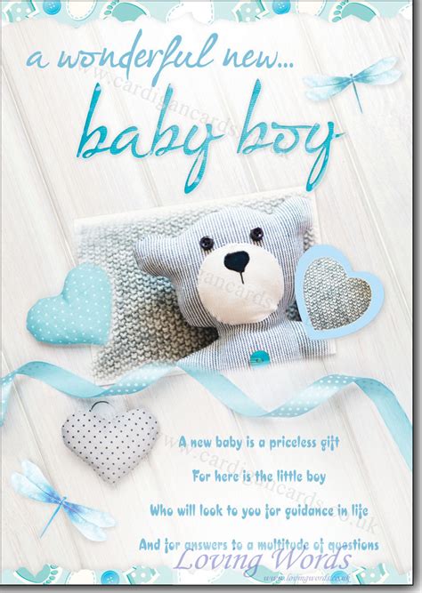 Baby Boy Birth Greeting Cards By Loving Words
