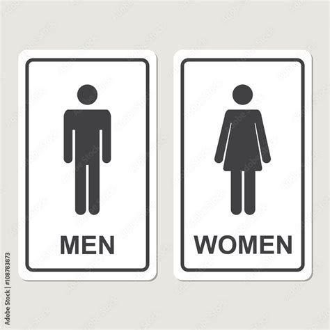 Restroom Iconwc Icontoilet Iconmale And Female Wc Icon Denoting Toilet And Restroom