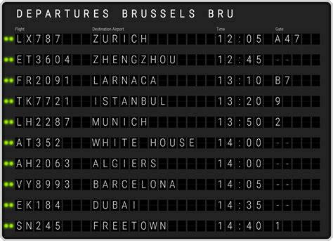 Brussels Airport Departures Bru Flight Schedules And Departure