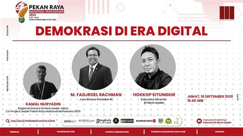 Bentuk demokrasi berupa adanya kebebasan berpendapat, kebebasan siapa saja masuk ke dalam pemerintahan, adanya hak untuk diakui karyanya, dan pemerintah mengakui adanya perbedaan skill yang dimiliki oleh tiap individu rakyat athena. DEMOKRASI DI ERA DIGITAL - YouTube