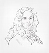 Voltaire Philosopher Vector Sketch Illustration Famous Editorial ...