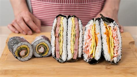 3 Easy Ways To Make Sushi 3种超人气手握便当 简单快速 Youtube