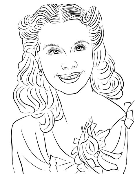 Vivien Leigh As Scarlett O Hara Coloring Page ColouringPages