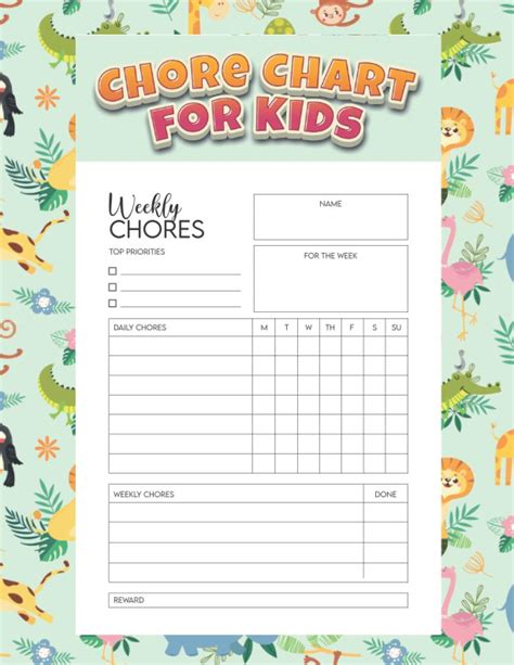 Buy Chore Chart For Kids Perfect To Plan Your Weekly And Monthly