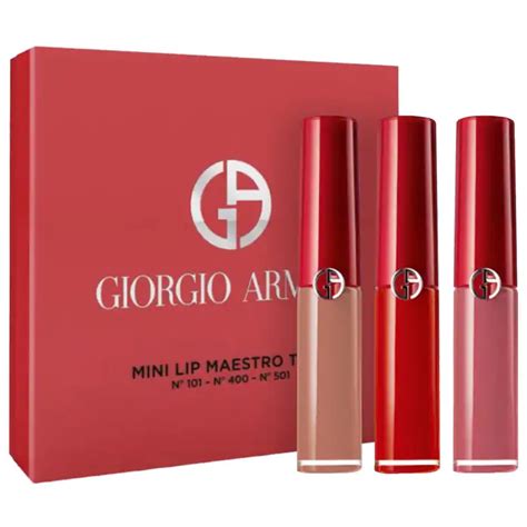 Giorgio Armani Mini Lip Maestro Liquid Lipstick Trio News Beautyalmanac