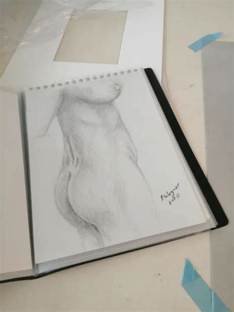NUDE DRAWING FEMALE Nude Realism Nude Signed Original Artwork Picture