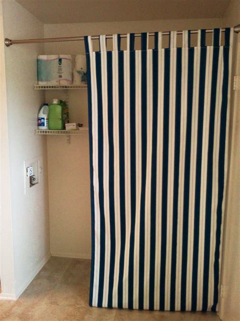 This just goes to show. Curtains that cover up the washer and dryer area in our ...