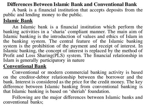 Solution Differences Between Islamic Banking And Conventional Banking