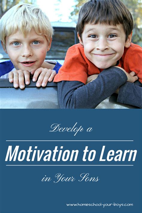 Develop A Motivation To Learn In Your Son Homeschool