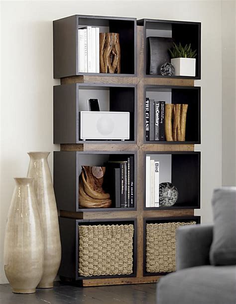 These fifty modern living rooms show stretch in a variety of substrates and styles. modern cube shelving room divider.png