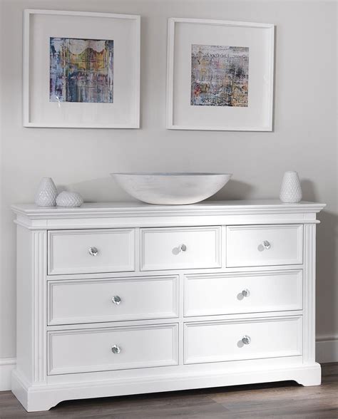 Low prices on ebay · huge savings · we have everything Gainsborough white 7 draw chest with crystal handles ...