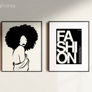 Nude Line Art Print Printable Wall Art Black Woman Art Female Figure