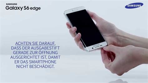 Neben dem speicherplatz ist auch die geschwindigkeit ein wichtiger faktor. Samsung Galaxy S6 edge: SIM-Karte einlegen und ...