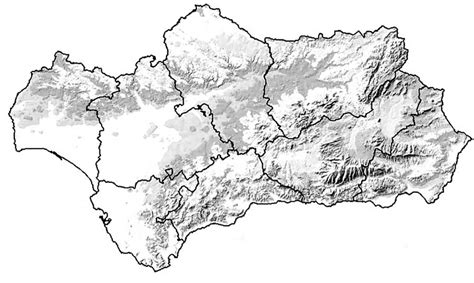 Mapa Mudo De Andalucia Mapa