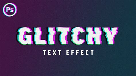 Glitch Text Effect Photoshop Tutorial Youtube