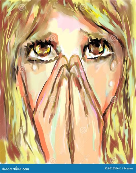 Crying Stock Illustration Illustration Of Character Blond 9015556