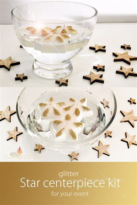 Gold Star Floating Candle Centerpiece Kit Floating Candles Floating