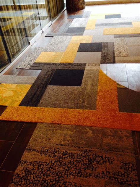 Interface Carpet Tile Pattern At The Entry Of Their Showroom Modular