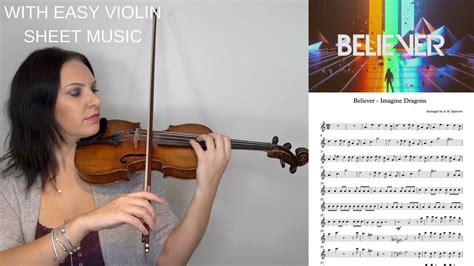 Believer By Imagine Dragons Easy Violin Tutorial With Sheet Music