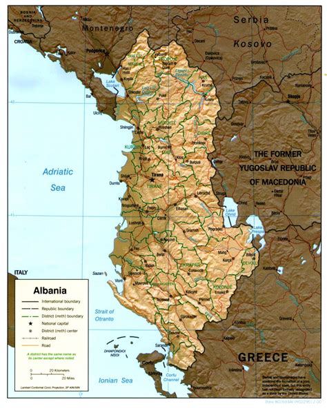 Map Of Albania Geography
